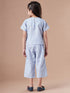 Girls Top With Trousers (s-whitebluE)