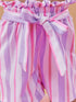 Girls Striped Top With Shorts (sh-mauvestripe)