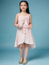 Girls Sleeveless Shoulder Straps Striped Pure Cotton Clothing Top & Skirt Set (sk-multistripes)