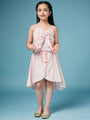 Girls Sleeveless Shoulder Straps Striped Pure Cotton Clothing Top & Skirt Set (sk-multistripes)