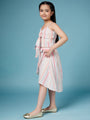 Girls Sleeveless Shoulder Straps Striped Pure Cotton Clothing Top & Skirt Set (sk-multistripes)