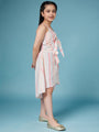 Girls Sleeveless Shoulder Straps Striped Pure Cotton Clothing Top & Skirt Set (sk-multistripes)