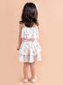 Girls White Pink Printed Top Skirt Co-Ord Set (sk-parachute)