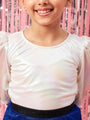 Girls Embellished Puffed Sleeves Top With Skirt (sk-royalshimmer)