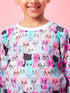 Girls Graphic Printed Pullover Sweatshirt (sw-cat)