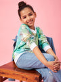 Girls Graphic Printed Pullover Sweatshirt (sw-greenshade)