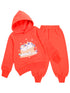 Pspeaches Girls Printed Top With Pyjamas (TS-CORAL)
