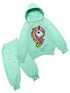 Pspeaches Girls Printed Top With Pyjamas (TS-GREEN)