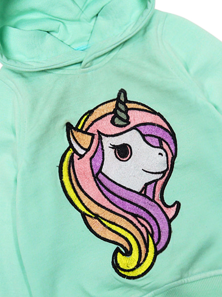 Pspeaches Girls Printed Top With Pyjamas (TS-GREEN)
