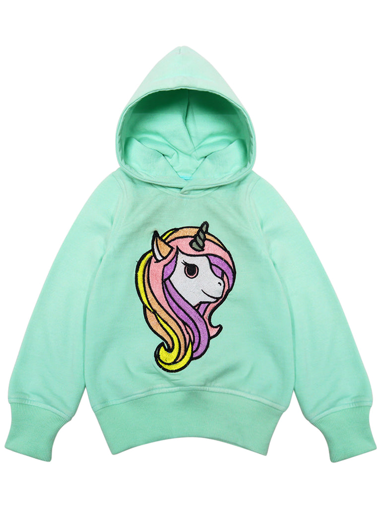 Pspeaches Girls Printed Top With Pyjamas (TS-GREEN)