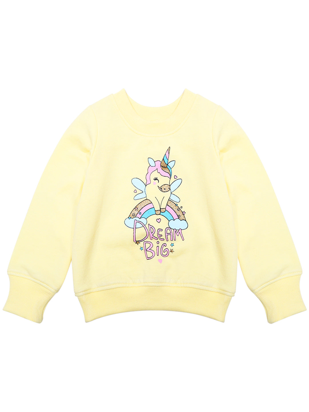 Pspeaches Girls Printed T-Shirt With Pyjamas (TS-LEMON)