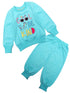 Pspeaches Girls Printed Top With Pyjamas (TS-LIGHTBLUE)