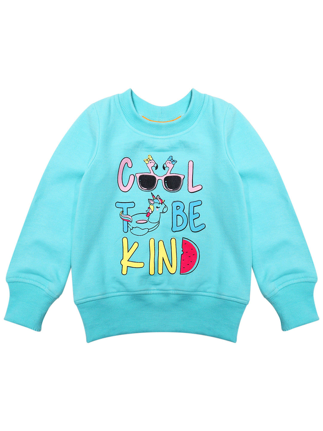 Pspeaches Girls Printed Top With Pyjamas (TS-LIGHTBLUE)