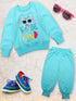 Pspeaches Girls Printed Top With Pyjamas (TS-LIGHTBLUE)