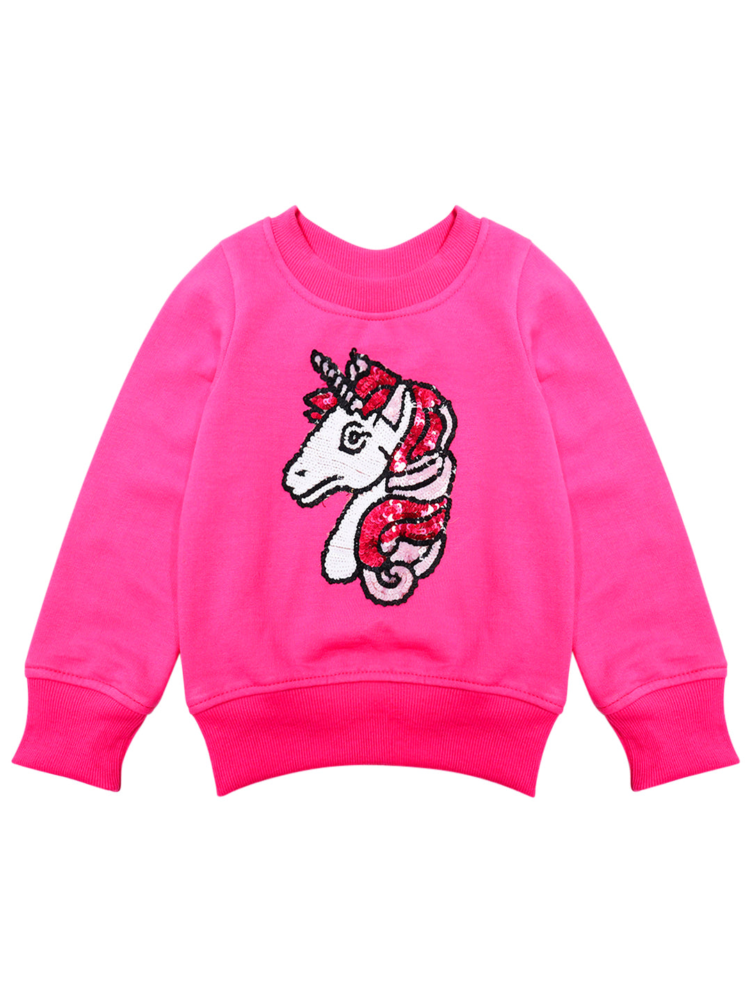 Pspeaches Girls Embellished Top With Pyjamas (TS-MAJENTA)