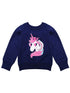 Girls Navy Blue Pink Printed T-Shirt With Pyjamas (TS-NAVY)