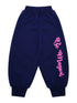 Girls Navy Blue Pink Printed T-Shirt With Pyjamas (TS-NAVY)