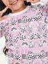 Graphic Printed Fleece Tracksuits (ts-pinkycat)