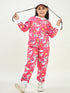 Girls Printed Fleece Sweatshirt With Joggers (ts-unimag)
