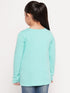 Girls Graphic Printed Cotton T-Shirt (tt-greenkitty)