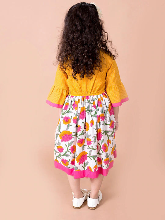 IW-YELLOW FLORAL DRESS